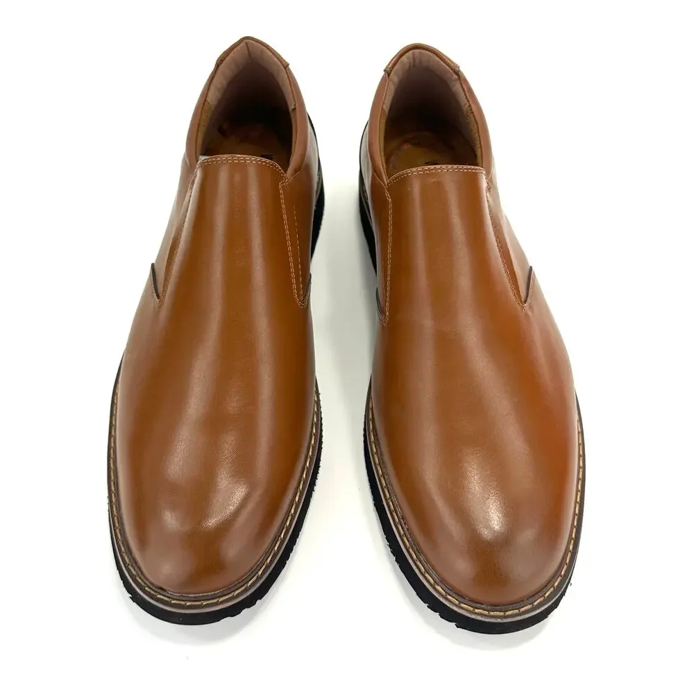 Deer Stags Men Loafers Size 11M Brown Leather Cushioned Dress/Casual Shoes New